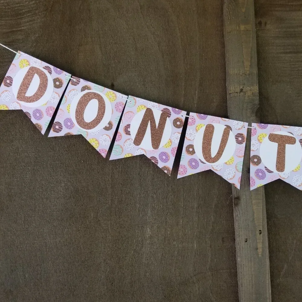 Donut Grow Up Banner Set | Donut Birthday Party | Two Sweet Birthday